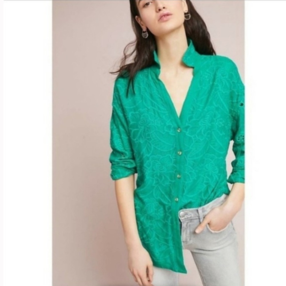 Anthropologie Akemi Kin Button Up Top